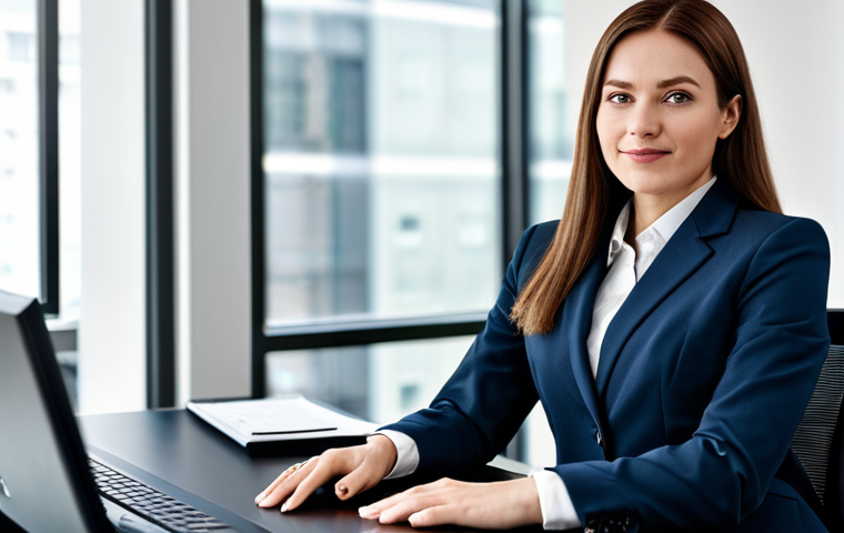 **

"A professional businesswoman in a modest business suit, sitting at a desk in a modern office, fully clothed, appropriate attire, safe for work, perfect anatomy, natural proportions, professional photography, high quality."

**