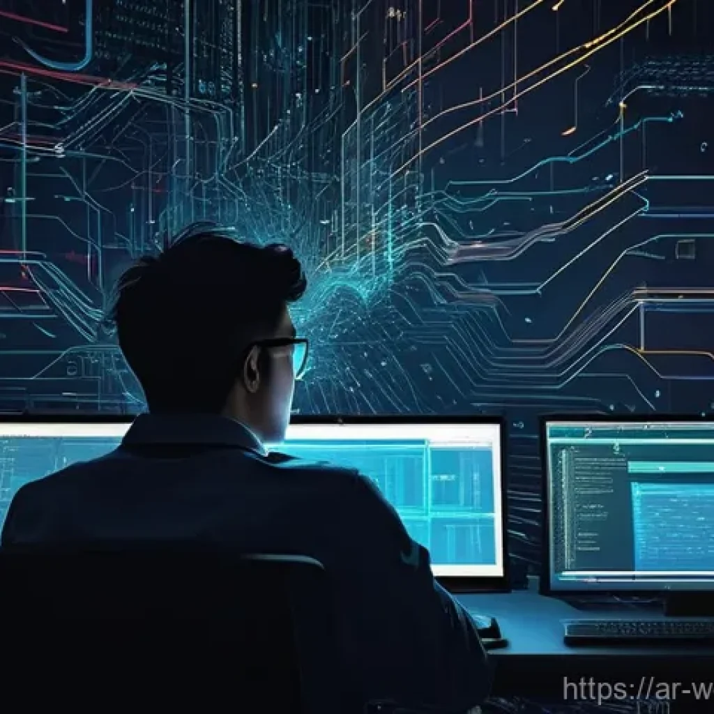 웹개발자 코드 리팩토링 - **Prompt:** A conceptual illustration contrasting a software developer's experience with disorganize...