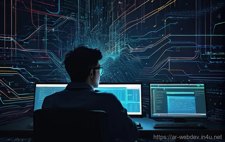 웹개발자 코드 리팩토링 - **Prompt:** A conceptual illustration contrasting a software developer's experience with disorganize...